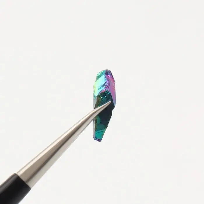 Фигурки для декора «Камень», объёмные, цвет изумрудный, голографические