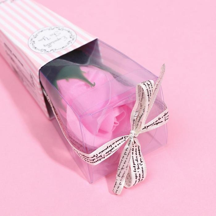 Мыльная роза, розовая на стебле в картоне, 1 шт. Мыльная роза, розовая на стебле в картоне, 1 шт.