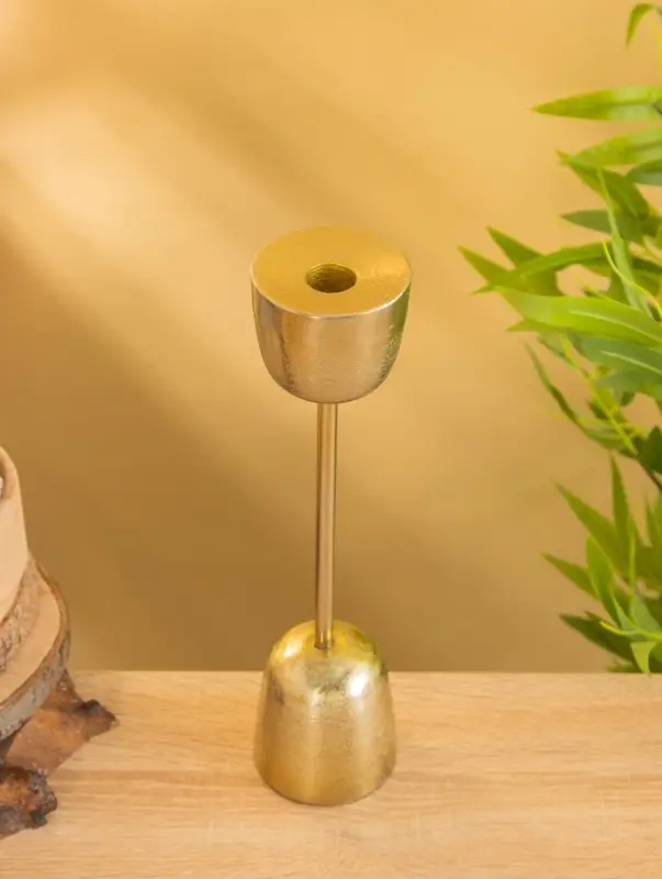 Подсвечник «Факел», 31 см, алюминий, золото Подсвечник «Факел», 31 см, алюминий, золото