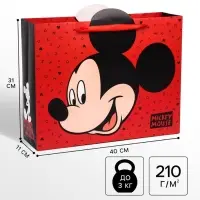 Пакет подарочный, 31&times;40&times;11 см, упаковка, Микки Маус