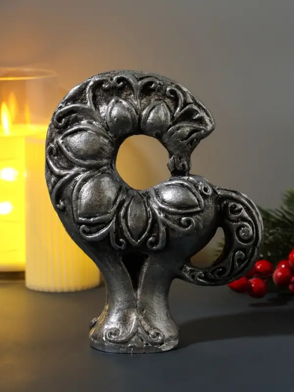 Фигура  Фигура "Конь с узором" 14х6х17,5 см, серебро