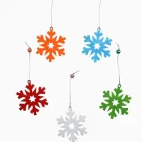 Набор ёлочных украшений "Снежинки" 5 шт Набор ёлочных украшений "Снежинки" 5 шт