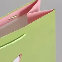 Пакет подарочный ламинированный "Цветы и бабочка" 26 х 12 х 32 см