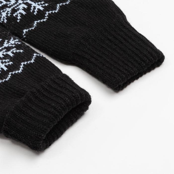Варежки женские, цвет чёрный, размер 18 Варежки женские, цвет чёрный, размер 18