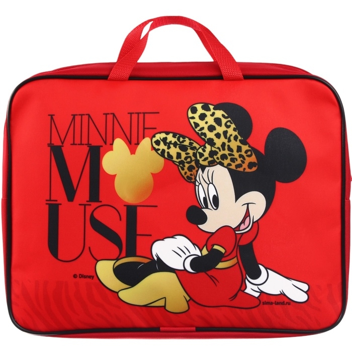 Папка с ручками А4, 35х27 см, текстиль, Минни Маус Папка с ручками А4, 35х27 см, текстиль, Минни Маус