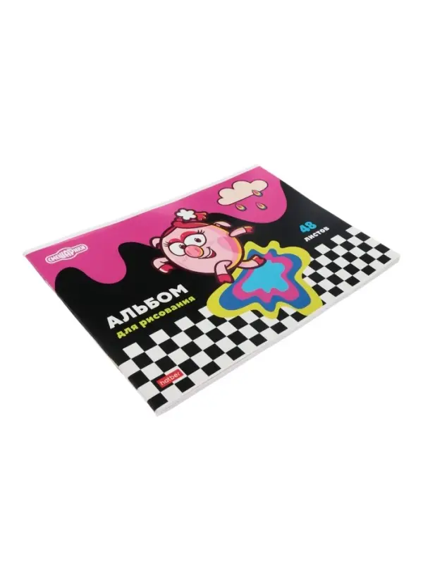Альбом д/рис А4 48л на скобе Hatber "Смешарики"
