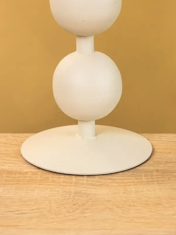 Подсвечник на 1 свечу текстурный  Подсвечник на 1 свечу текстурный "Фисташковый" с 3 сферами 10х10х25 см