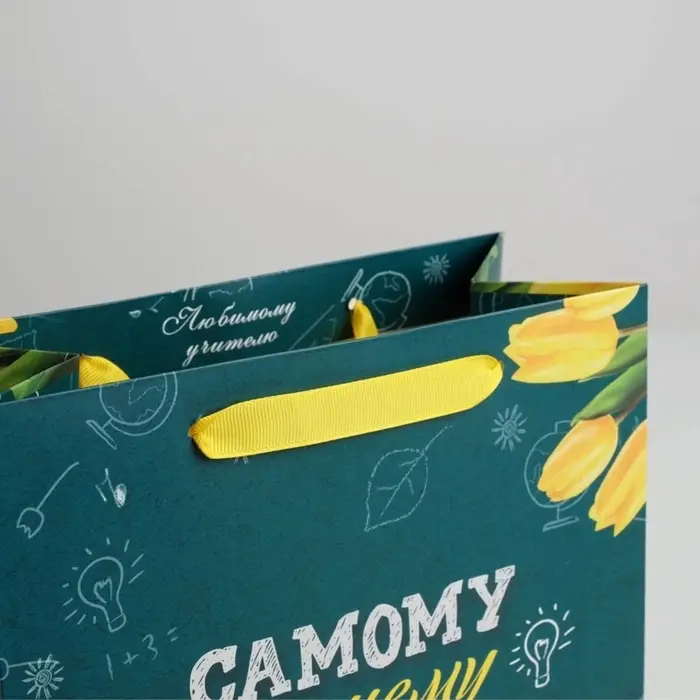 Пакет подарочный ламинированный &laquo;Самому Лучшему Учителю&raquo;, ML 27&times;23&times;11.5 см