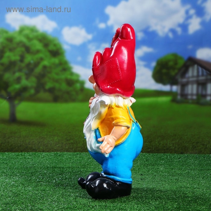 Садовая фигура  Садовая фигура "Гном с табличкой" 18х32х51см