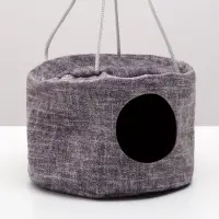 Подвесной дом для грызунов, 20&times;15 см, круглый, мебельная ткань, флис, цвет МИКС