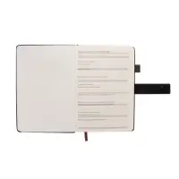 Ежедневник недатированный формат А5, с хлястиком, 112л, линия, держатель, пвх, Черный Ежедневник недатированный формат А5, с хлястиком, 112л, линия, держатель, пвх, Черный