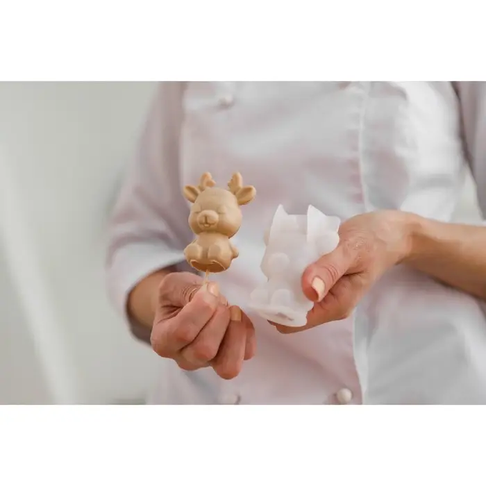 Молд для заливки &laquo;Оленёнок&raquo;, силикон, 6&times;3&times;6 см, прозрачный