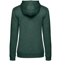 Толстовка с капюшоном женская Hoodie, темно-зеленый меланж, размер XS