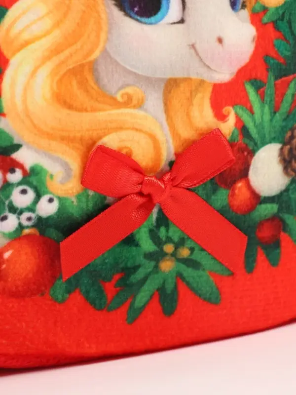 Рюкзак детский новогодний «Лошадка с бантиком»