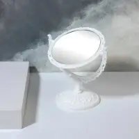 Зеркало настольное &laquo;Круг&raquo;, двустороннее, с увеличением, d зеркальной поверхности 9.5 см, белое