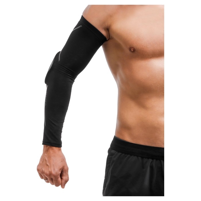 Рукав спортивный компрессионный с защитой ONLYTOP, р. M, цвет чёрный Рукав спортивный компрессионный с защитой ONLYTOP, р. M, цвет чёрный