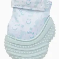 Прорезыватель на ручку для зубов &laquo;Дино&raquo;, светло-серый