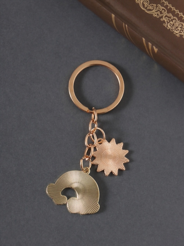 Брелок металл, эмаль "Солнце и радуга" 9 см