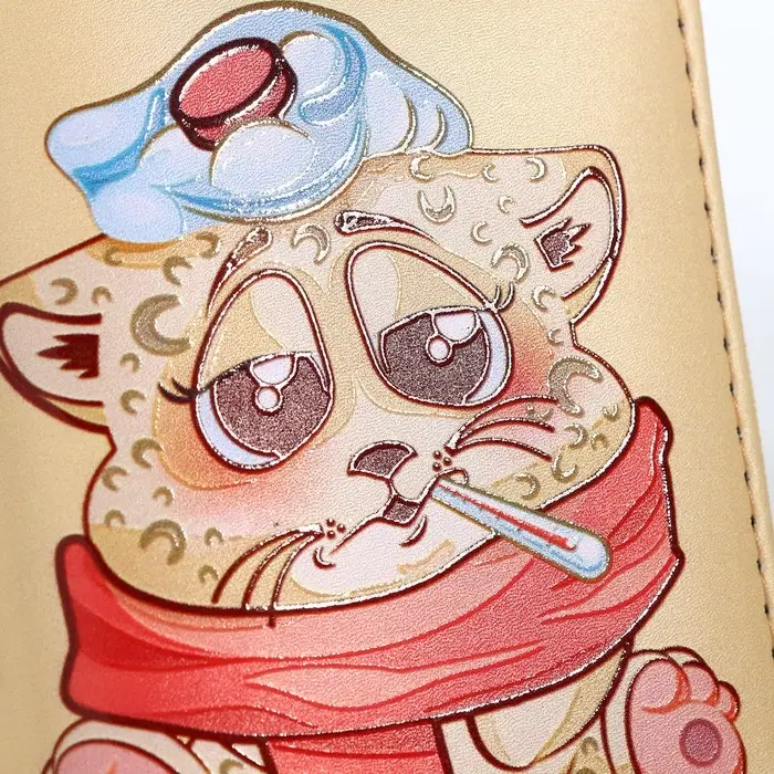 Кошелёк на молнии &laquo;Кот&raquo;, маленький, детский, жёлтый