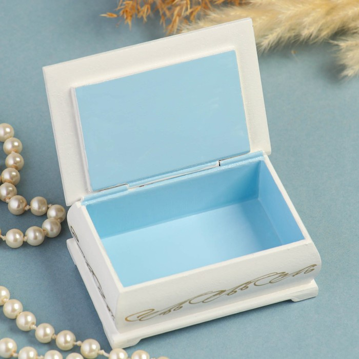 Шкатулка «Ангелочек с бабочкой», белая, 6×9 см, лаковая миниатюра Шкатулка «Ангелочек с бабочкой», белая, 6×9 см, лаковая миниатюра