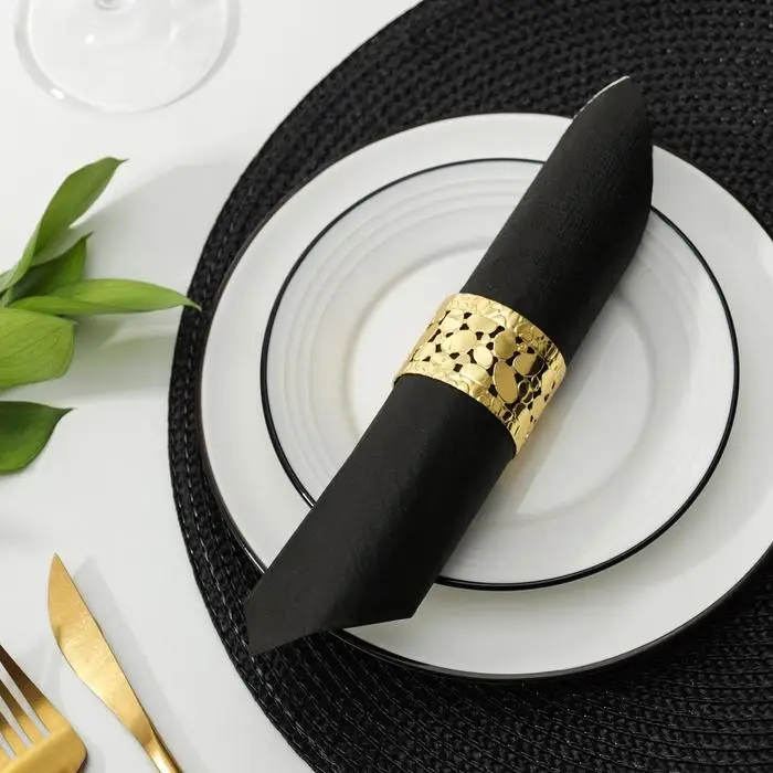 Кольцо для салфетки «Капли», 5,5×4,5×3 см, цвет золотой