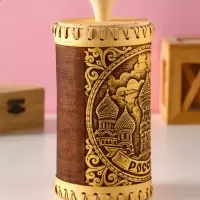 Туес "Россия", D8,5смхH(с хватком)17см, береста Туес "Россия", D8,5смхH(с хватком)17см, береста