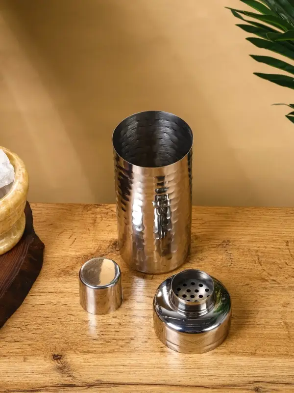 Шейкер "Серебро" нержавеющая сталь 7х7х23 см