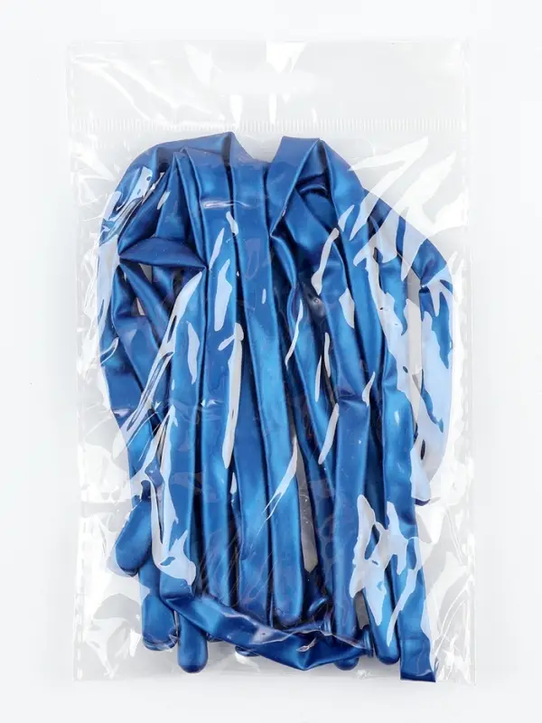 Воздушные шары для моделирования 125 см, d=5 см, 10 шт., сапфирово-голубые Воздушные шары для моделирования 125 см, d=5 см, 10 шт., сапфирово-голубые