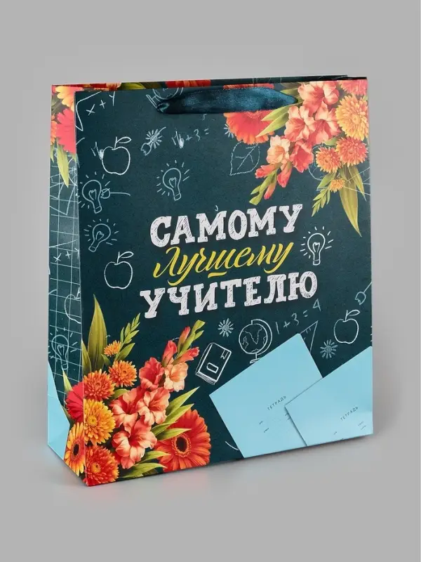 Пакеты подарочные &laquo;Учителю&raquo;, набор 3 шт., 26&times;30&times;9 см