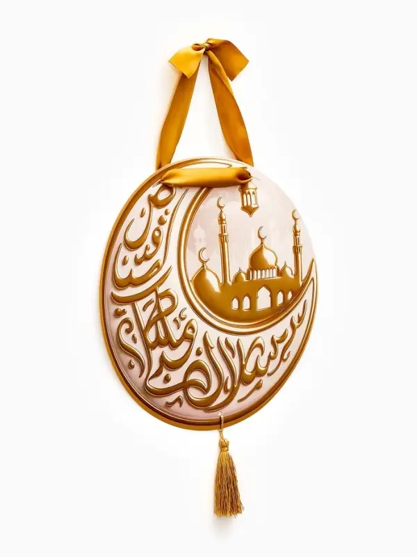 Плакат "Луна Рамадана" с кисточкой и лентой