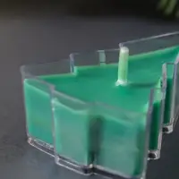 Чайная свеча ароматическая "Ель" зелёная, аромат рождественская ночь 5х4х2,1 см