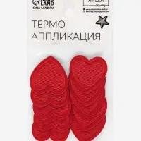 Термоаппликация «Сердце», 3×3 см, красная