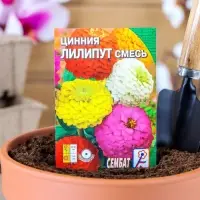 Семена цветов Цинния &laquo;Лилипут&raquo; смесь, 0.3 г, &laquo;Сембат&raquo;