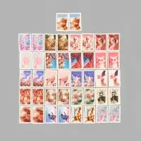 Наклейки для подарков "Цветы", 42 штуки в коробке. 3 х 4 см