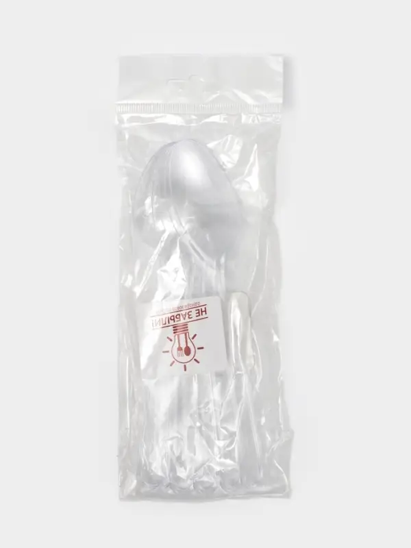 Ложки одноразовые Не ЗАБЫЛИ! &laquo;Премиум&raquo;, набор 6 шт., 18 см, пластик, прозрачные