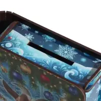 Книга-шкатулка  "Коричневый козлик под елкой", 19х13х5 см