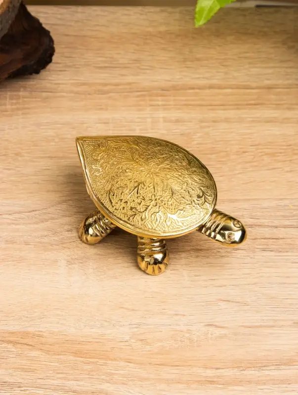 Сувенир шкатулка &laquo;Черепаха с цветочным узором&raquo;, латунь, 12&times;7&times;4.5 см