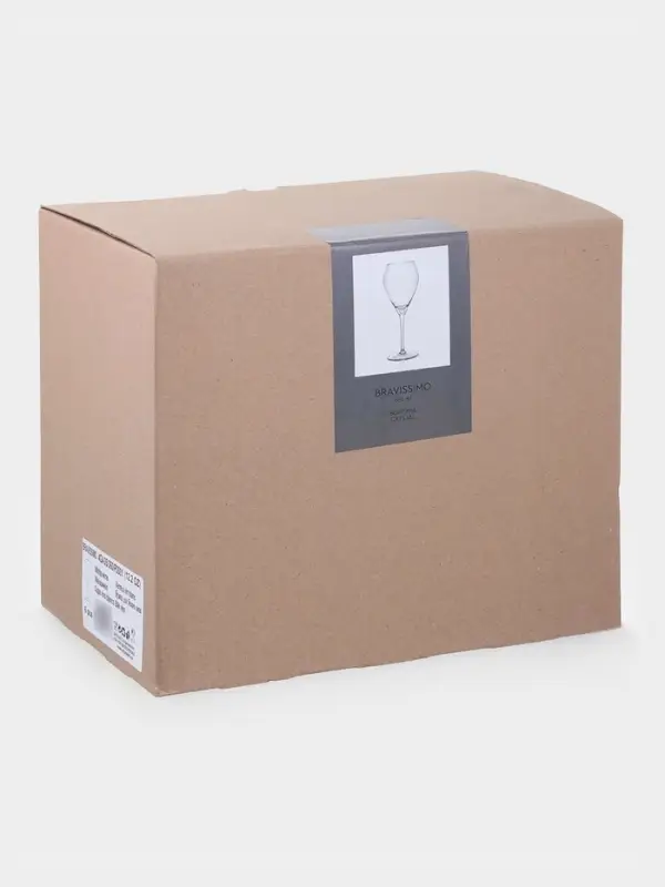 Бокалы для вина &laquo;Брависсимо&raquo;, 360 мл, набор 6 шт., стекло, прозрачные