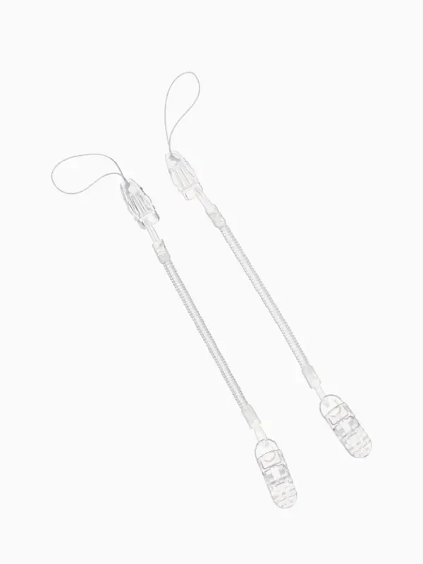 Держатель для соски - пустышки, пружинка, 2 шт., прозрачный, Крошка Я Держатель для соски - пустышки, пружинка, 2 шт., прозрачный, Крошка Я