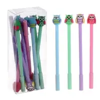 Ручка гелевая-прикол МИКС Сова