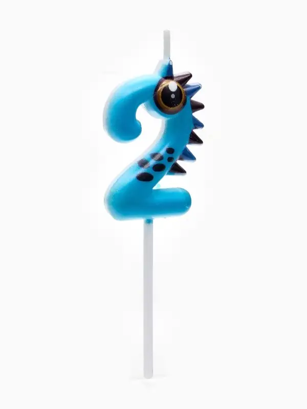 Свеча для торта цифра 2 «Зверюшка», 5 см Свеча для торта цифра 2 «Зверюшка», 5 см