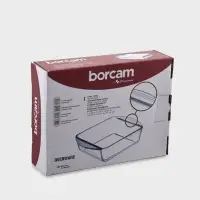 Форма для запекания Paşabah&ccedil;e Borcam, 1.04 л, 20.9&times;16.5 см, прямоугольная, жаропрочное стекло, прозрачная