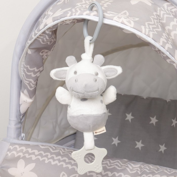 Подвеска с вибрацией «Коровка», прорезыватель, на кроватку, коляску, Крошка Я Подвеска с вибрацией «Коровка», прорезыватель, на кроватку, коляску, Крошка Я