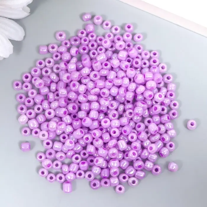 Бисер стекло 6/0  Бисер стекло 6/0 "Цветная серединка. Сирень" 30 гр