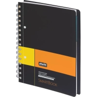 Бизнес-тетрадь SMARTBOOK А5 120л. клетка,спир,микроп,разд,карм,жел-оран