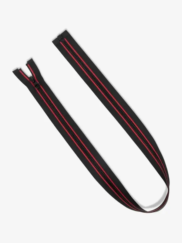 Молния &laquo;Трактор&raquo;, №5, разъёмная, замок автомат, 70 см, чёрная, красная