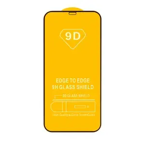 Защитное стекло для iPhone 12 Pro Max Full Glue с рамкой 2.5D черное (25 шт./уп.)