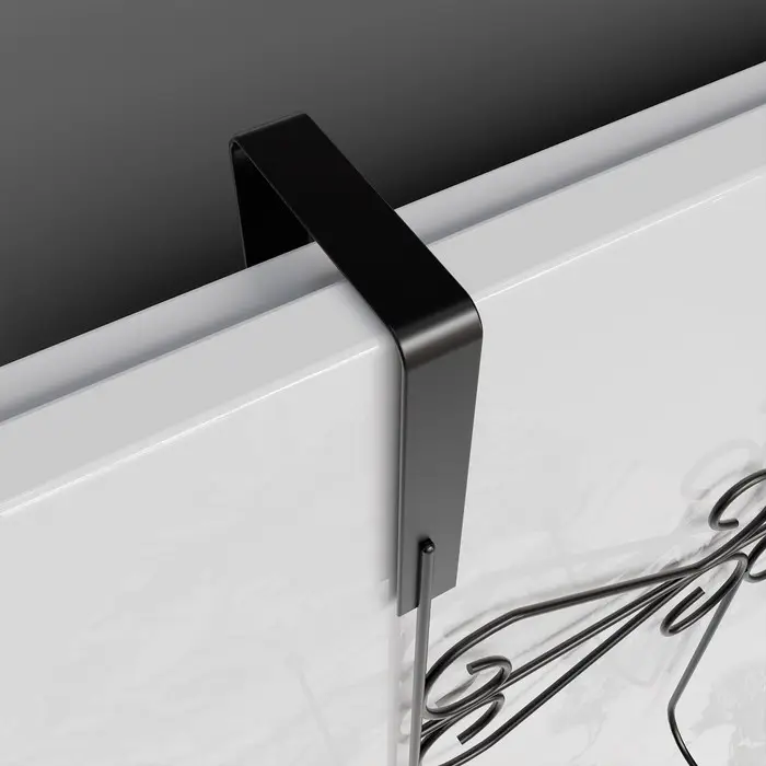 Вешалка на дверь на 5 крючков Доляна &laquo;Вензель&raquo;, 38&times;22.5&times;10 см, чёрная