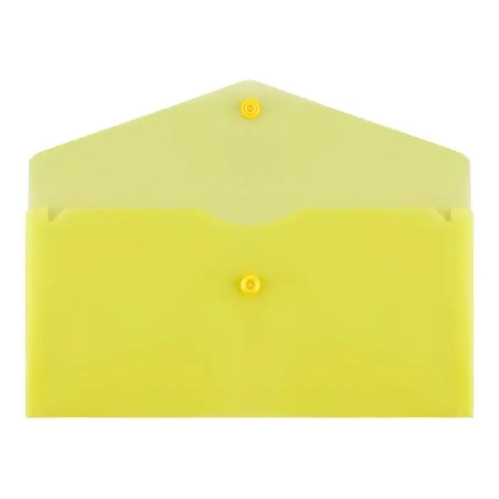 Папка-конверт на кнопке travel (С6+), 150 мкм, Calligrata Standard, прозрачная, желтая Папка-конверт на кнопке travel (С6+), 150 мкм, Calligrata Standard, прозрачная, желтая