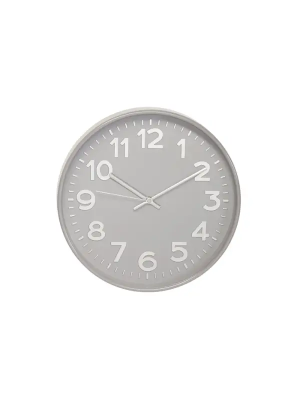 Часы настенные интерьерные, бесшумные, плавный ход, d=30.5 см, серые